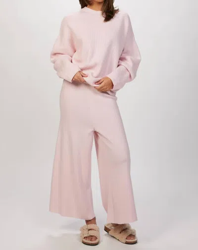 In The Mood For Love Kora Tricot Pant In Powder In Pink
