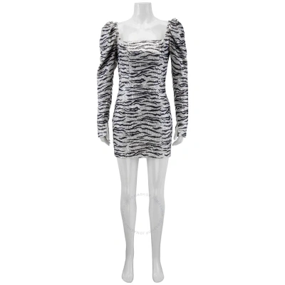 In The Mood For Love Ladies Grey Zebra Print Cocktail Dress