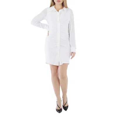 IN THE MOOD FOR LOVE IN THE MOOD FOR LOVE LADIES WHITE LINA BUTTON-FRONT SEQUIN MINI BODYCON DRESS