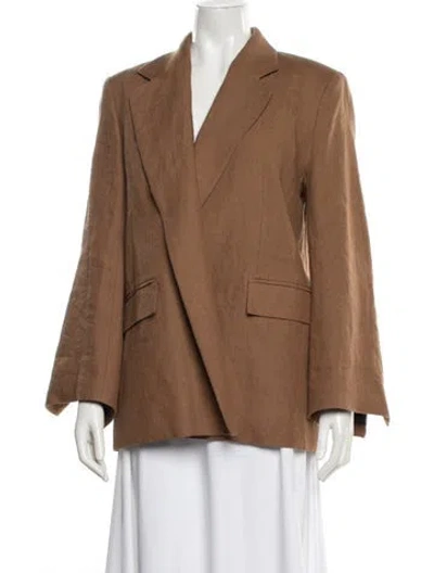 Pre-owned In The Mood For Love Linen Blazer In Brown