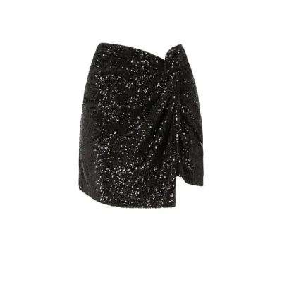 In The Mood For Love Sequinned Mini Skirt In Black