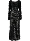 In The Mood For Love Patmos Sequined Maxi Dress In Black