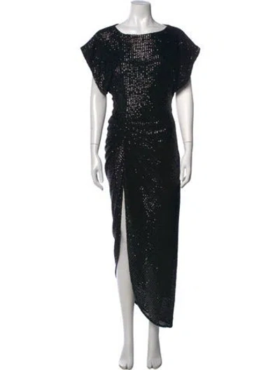 Pre-owned In The Mood For Love Patterned Long Dress In Black