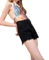 In The Mood For Love Penny Teller Shorts In Charcoal In Pink