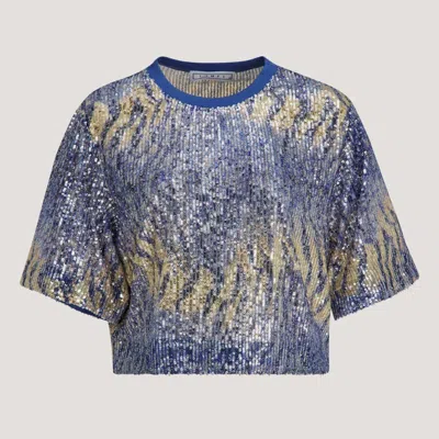 In The Mood For Love Tanie Abstract Animal Top In Blue
