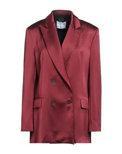 In The Mood For Love Woman Blazer Burgundy Size L Polyester