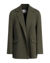 In The Mood For Love Lycia Cotton-blend Blazer In Green