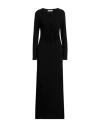In The Mood For Love Woman Midi Dress Black Size M Nylon, Metallic Fiber, Elastane In Black