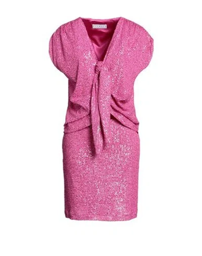In The Mood For Love Woman Short Dress Fuchsia Size S Polyester In Pink