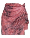 In The Mood For Love Woman Mini Skirt Coral Size L Polyester In Red