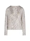In The Mood For Love Women's Alexandra Sequin Top In Silver In Silver