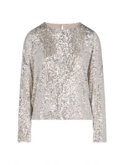 In The Mood For Love Women's Alexandra Sequin Top In Silver