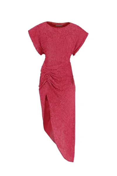 In The Mood For Love Bercot Sequin Midi Dress In Pink