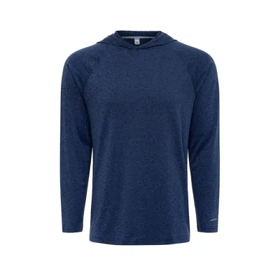 In The Rough Men's Cationic Yarn Heathered Hoodie Tees In Navy In Blue