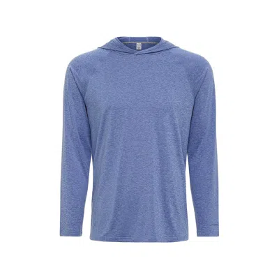 In The Rough Men's Cationic Yarn Heathered Hoodie Tees In Peri Blue In Multi