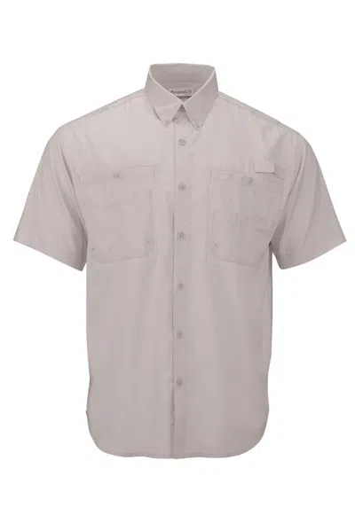 In The Rough Men's Short Sleeve Woven Shirt In Aluminum In Silver