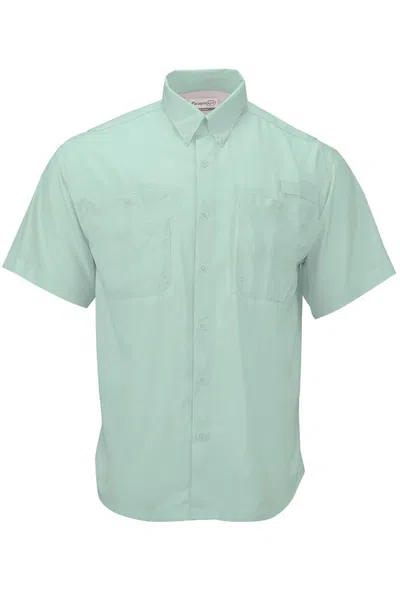 In The Rough Men's Short Sleeve Woven Shirt In Aqua Blue