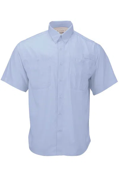 In The Rough Men's Short Sleeve Woven Shirt In Blue Mist