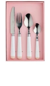 In The Roundhouse White Dipped 16 Piece Cutlery Set In N,a