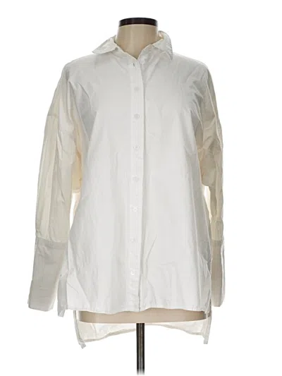 Pre-owned In The Style Long Sleeve Button Down Shirt In Ivory