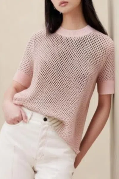 In2 By Incashmere Allover Mesh & Pearls Pullover In Neutral