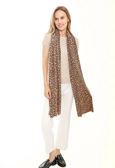 In2 By Incashmere Cashmere Animal Print Scarf In Multi