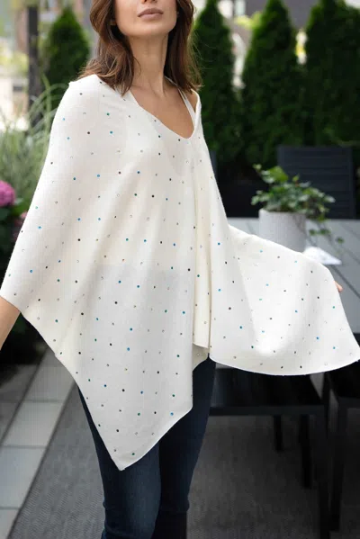 In2 By Incashmere Cashmere Blend Multi Crystal Topper In White