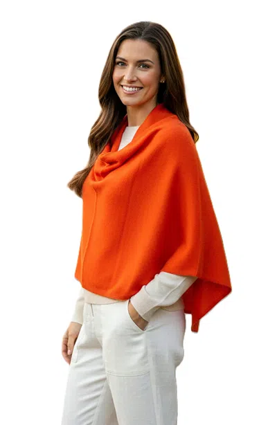 In2 By Incashmere Cashmere Classic Topper In Orange