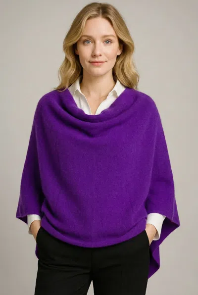In2 By Incashmere Cashmere Classic Topper In Purple