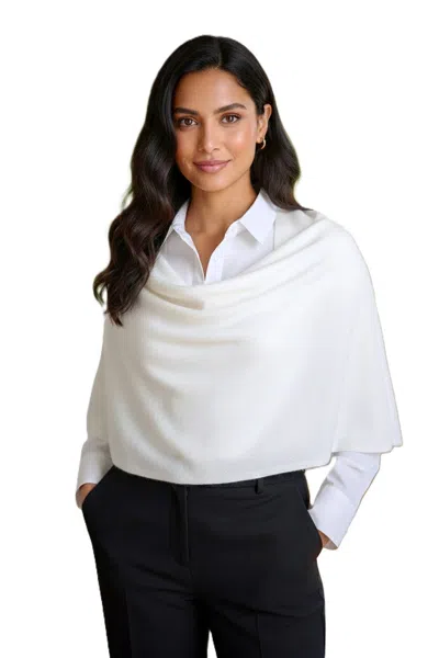 In2 By Incashmere Cashmere Classic Topper In White