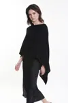 In2 By Incashmere Cashmere Long Elegant Poncho Top In Black