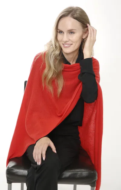 In2 By Incashmere Cashmere Long Elegant Poncho Top In White