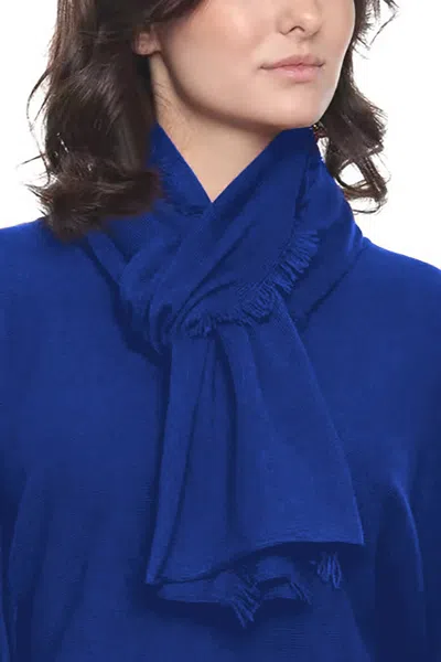 In2 By Incashmere Cashmere Scarf With Fringe In Blue