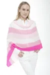 In2 By Incashmere Cashmere Stripe Scarf In Pink