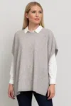 In2 By Incashmere Cashmere Versatile Pullover Poncho In Gray
