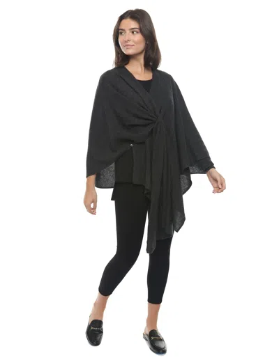 In2 By Incashmere Cashmere Wrap Shawl In Black