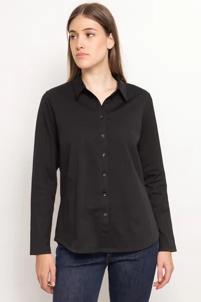 In2 By Incashmere The Perfect Knit Shirt In Black
