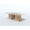 In2 Design Octagonal Conference Table With Power Modules In Castle Oak