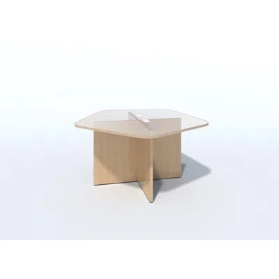In2 Design Octagonal Conference Table With Power Modules In Fushion Maple