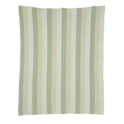 In2green Cotton Sustainable Knit Striped In Green