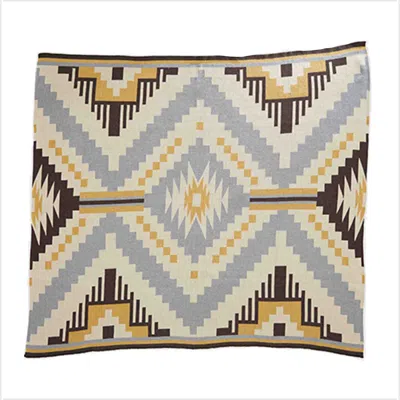 In2green Cotton Sustainable Knit Throw Blanket In Brown