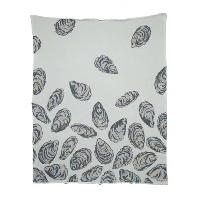 In2green Cotton Sustainable Knit Throw Blanket In Gray