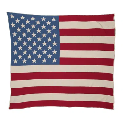 In2green Cotton Sustainable Knit Throw Blanket - Vintage American Flag