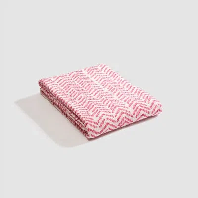 In2green Cotton Sustainable Knit Warrior Throw Blanket Teal | Ovarian Cancer In Pink