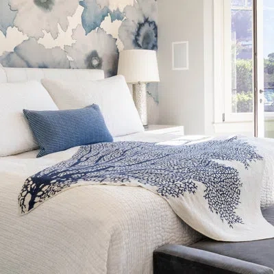 In2green In 2 Green Coastal Reef Knit Throw In Blue