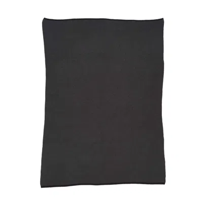 In2green Merino Wool Sustainable Knit Solid Textured Throw Blanket - Wool Cardigan - Black