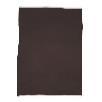 In2green Merino Wool Sustainable Knit Solid Textured Throw Blanket - Wool Links - Brown
