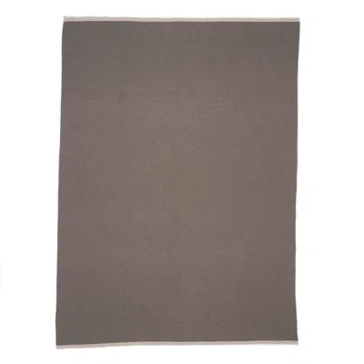 In2green Merino Wool Sustainable Knit Solid Textured Throw Blanket - Wool Links - Grey In Gray