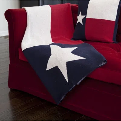 In2green Texas Flag Throw In Blue;red