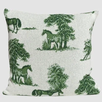 In2green Toile Pillow In Green